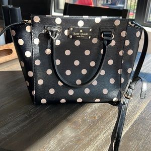Kate Spade black and beige polka dot purse